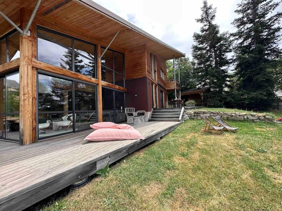 Chalet D'Architecte Avec Vue Panoramique Allos Exteriér fotografie