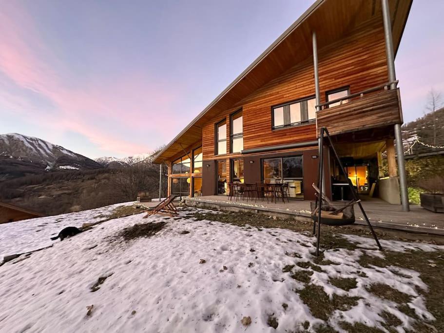 Chalet D'Architecte Avec Vue Panoramique Allos Exteriér fotografie
