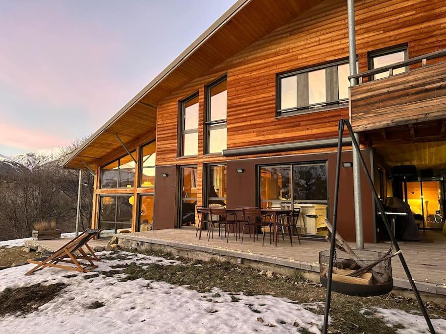 Chalet D'Architecte Avec Vue Panoramique Allos Exteriér fotografie