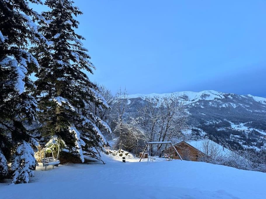 Chalet D'Architecte Avec Vue Panoramique Allos Exteriér fotografie