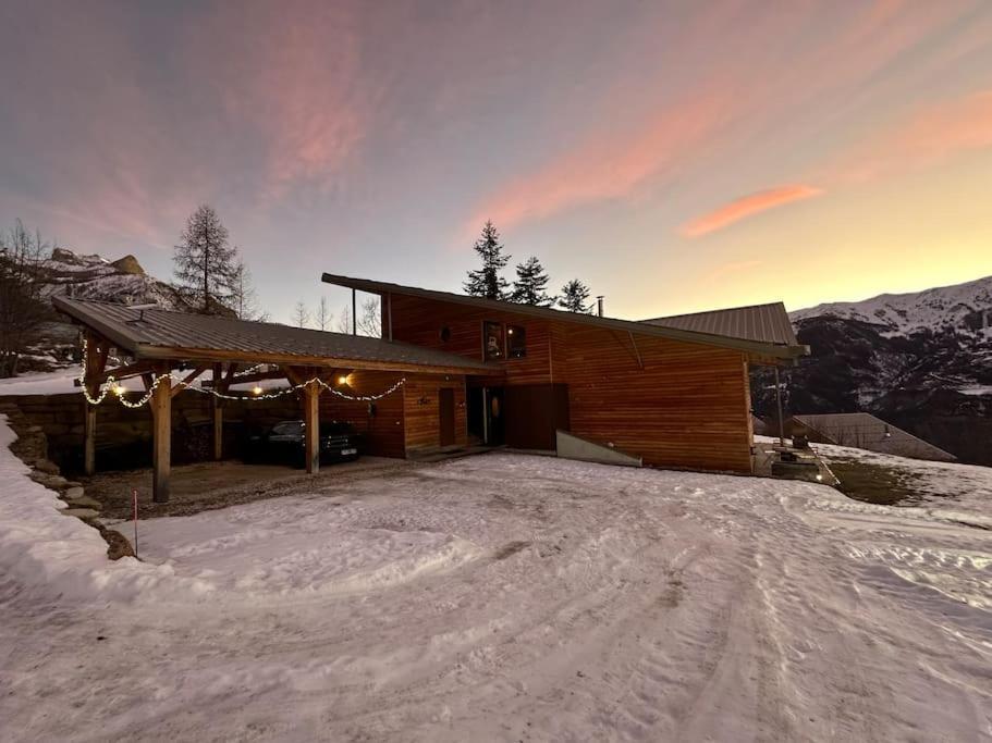 Chalet D'Architecte Avec Vue Panoramique Allos Exteriér fotografie