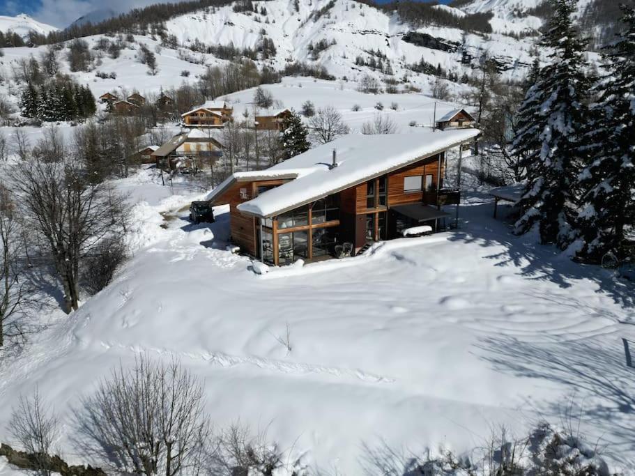 Chalet D'Architecte Avec Vue Panoramique Allos Exteriér fotografie