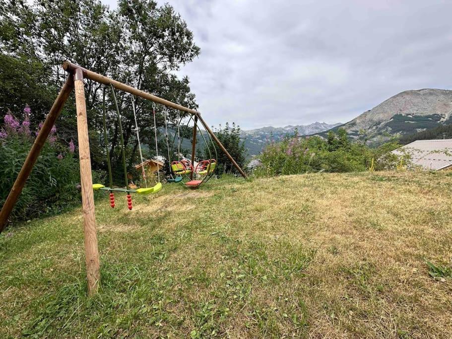 Chalet D'Architecte Avec Vue Panoramique Allos Exteriér fotografie